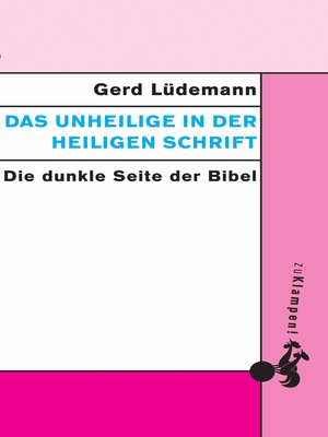 cover image of Das Unheilige in der Heiligen Schrift